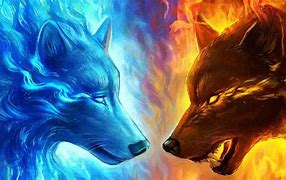 Image result for Cool Blue Fire Wolf