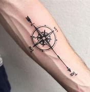 Image result for Arrow Compass Small Wrist Tattoo