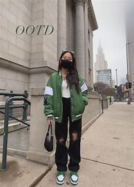 Image result for Cute Outfits Green Jacket