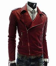 Image result for Red Faux Leather Jacket
