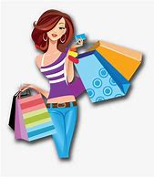 Image result for Cartoon Girl Shopping