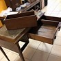Image result for Black and Wood Small Writing Desk