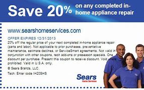 Image result for Sears Repair Coupons Printable