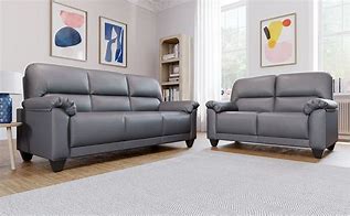 Image result for Gray Leather Sofa