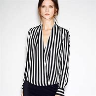Image result for Black and White Stripe Shirt Women