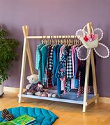 Image result for Kids Wooden Clothing Rack