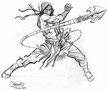 Image result for Scorpion Mortal Kombat Pencil Drawing