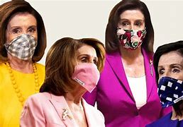 Image result for Pictures of PPL Wearing Mask Nancy Pelosi