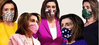 Image result for Nancy Pelosi Wearing N95 Mask