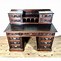 Image result for Antique Oak Hand Carved Executive Office Desk