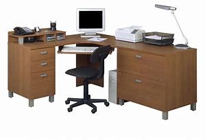 Image result for Gray Computer Desk