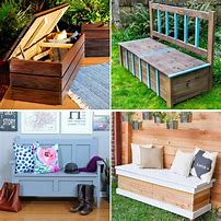 Image result for Easy to Build Storage Bench