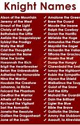 Image result for Knight Name Generator