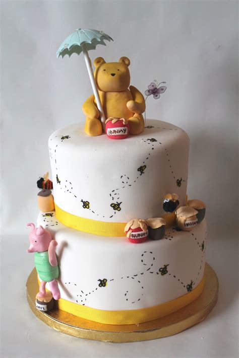 Classic Winnie The Pooh Baby Shower Cake   CakeCentral 