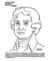 Image result for Free Coloring Page of Thomas Jefferson