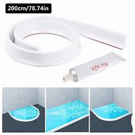 Image result for Lzndeal Shower Door Dam Water Stopper Collapsible Shower Threshold Water Barrier For Bathroom Kitchen New, Adult Unisex, Size: One Size, Gray