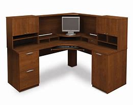 Image result for Black Corner Office Desk