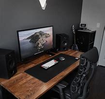 Image result for Modern Dark Wood Desk