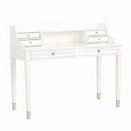Image result for Long White Desk with Drawers