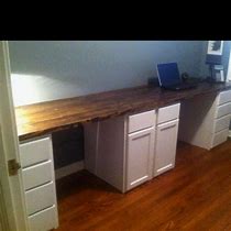Image result for Home Office Using Kitchen Cabinets