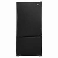 Image result for Split Top Freezer Bottom Refrigerator Black