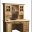 Image result for Solid Oak Computer Desk with Hutch