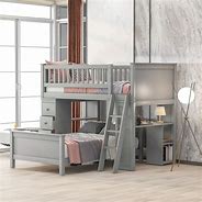 Image result for Twin Loft Bed with Desk and Drawers