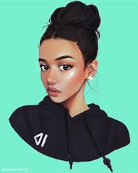 Image result for Girl with Black Hoodie