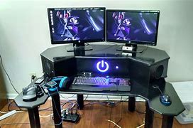 Image result for Desk with Built in Computer