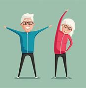 Image result for Old People Exercise Cartoons