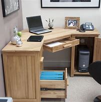 Image result for Small Wood Corner Desk
