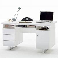 Image result for White High Gloss Computer Desk