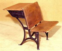 Image result for Antique Iron School Desk