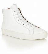 Image result for Men's White Leather High Top Sneakers