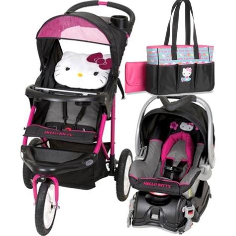 BabyTrend Hello Kitty Jogger Stroller, Car Seat, Diaper Bag, Travel  