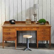 Image result for Wooden Desk with Drawers Vintage