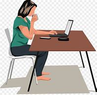 Image result for Clip Art Women Working at Desk
