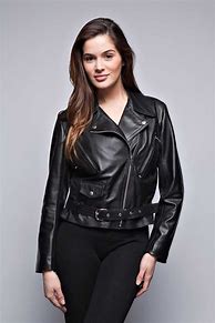 Image result for Black Leather Jacket Fashion