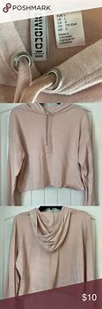 Image result for Light-Pink Cropped Hoodie Zipper