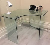 Image result for Small Glass Corner Desk
