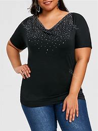 Image result for Plus Size Rhinestone Tops