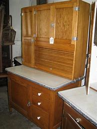 Image result for Antique Bakers Hoosier Cabinet