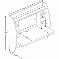 Image result for Wall Mounted Desk with Storage