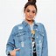Image result for Denim Long Jacket with Rips and Tears