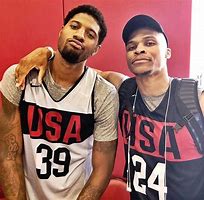 Image result for Paul George OKC Jersey Light Blue and Orange City Addition