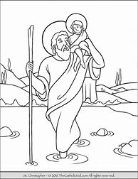 Image result for Saint Christopher Drawing