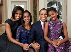 Image result for President Barack and Michelle Obama Family