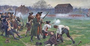 picture of Revolutionary War in action.
