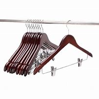 Image result for Wooden Hanger with Clips
