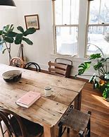Image result for Rustic Wood Dining Table